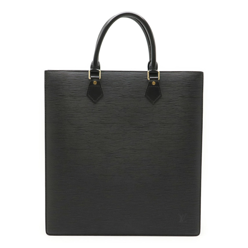 LOUIS VUITTON Epi Sac Plat Tote Bag Handbag Business Square Noir Black